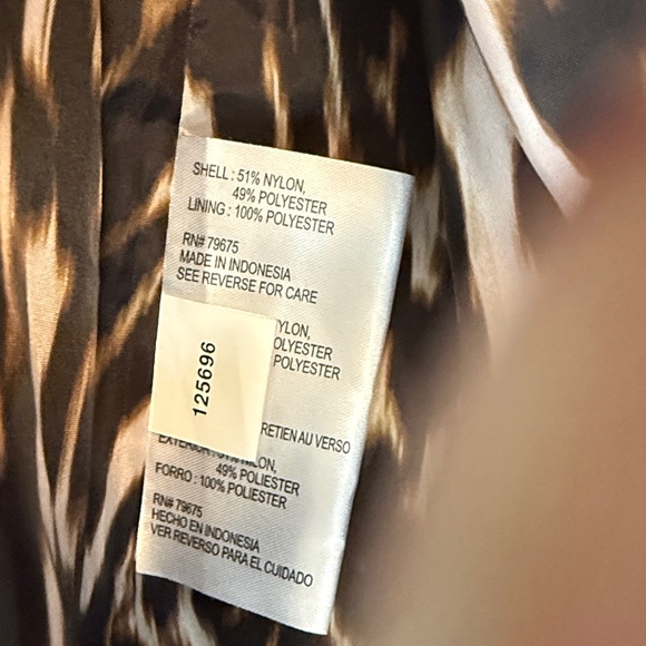 Michael Kors Olive Utility Jacket with Animal Print Lining - Picture 4 of 5